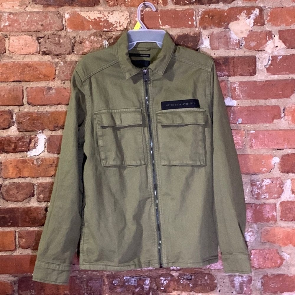Zara Military Inspired Steam Punk Overshirt With Patch‎ USM
